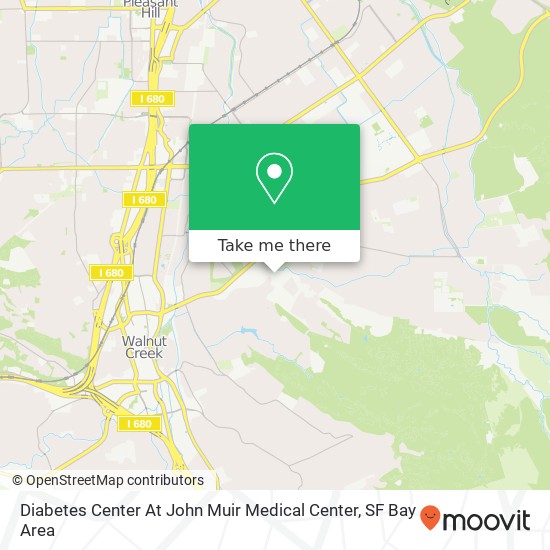 Diabetes Center At John Muir Medical Center map