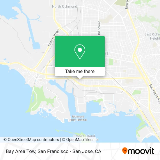 Mapa de Bay Area Tow