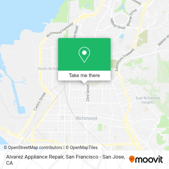 Alvarez Appliance Repair map