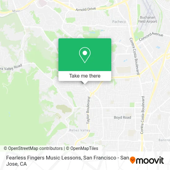 Fearless Fingers Music Lessons map