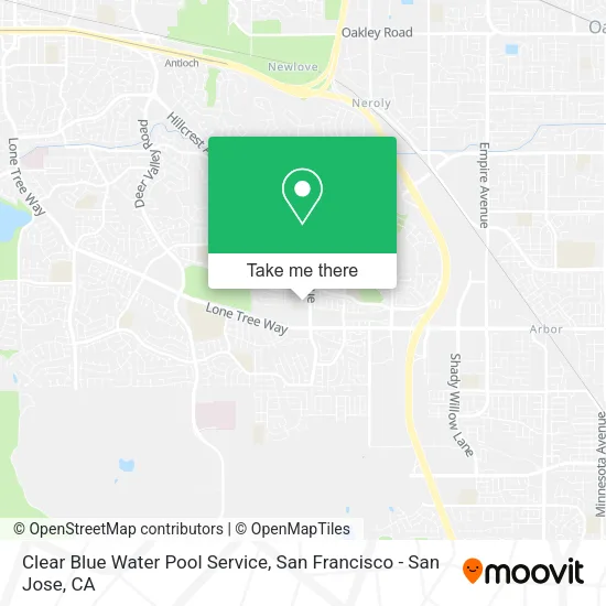 Clear Blue Water Pool Service map