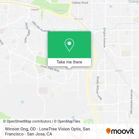 Mapa de Winson Ong, OD - LoneTree Vision Optix