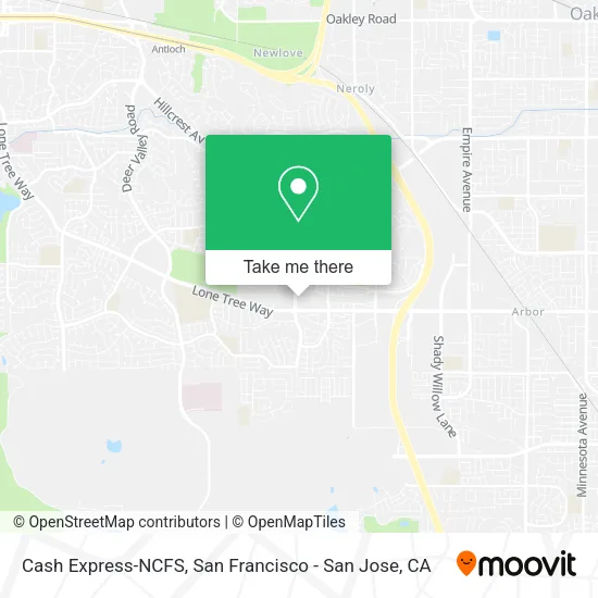 Cash Express-NCFS map