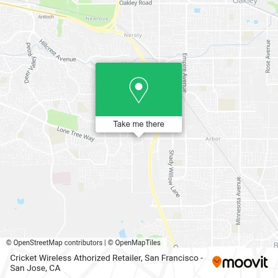 Cricket Wireless Athorized Retailer map