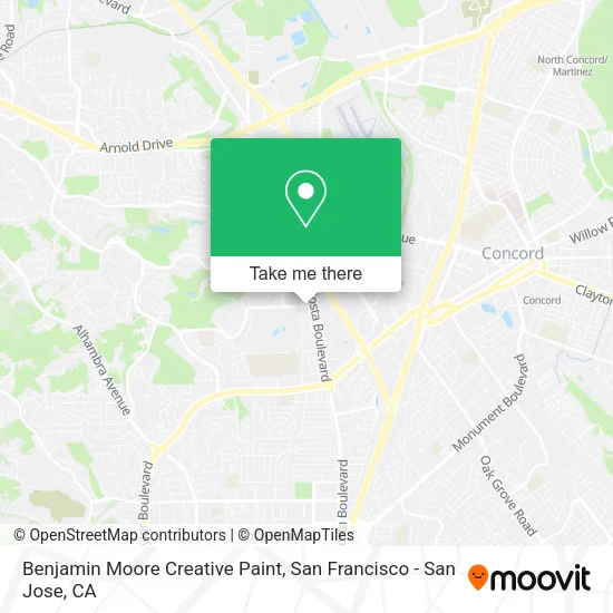Mapa de Benjamin Moore Creative Paint