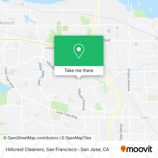 Hillcrest Cleaners map