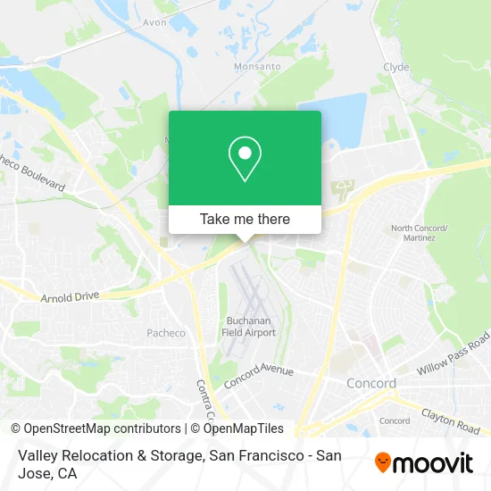 Valley Relocation & Storage map