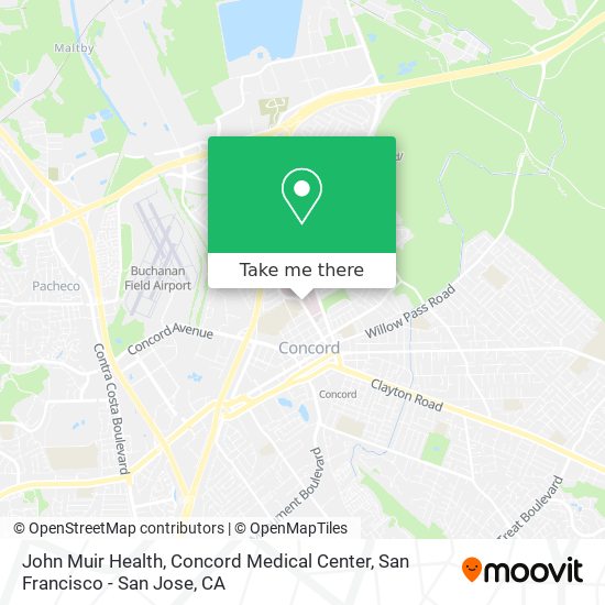 John Muir Health, Concord Medical Center map