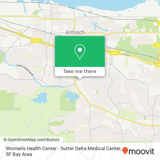 Mapa de Women's Health Center - Sutter Delta Medical Center