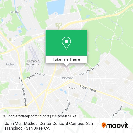 John Muir Medical Center Concord Campus map