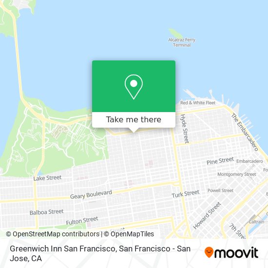 Greenwich Inn San Francisco map