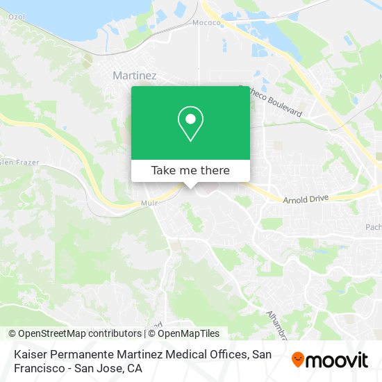 Mapa de Kaiser Permanente Martinez Medical Offices