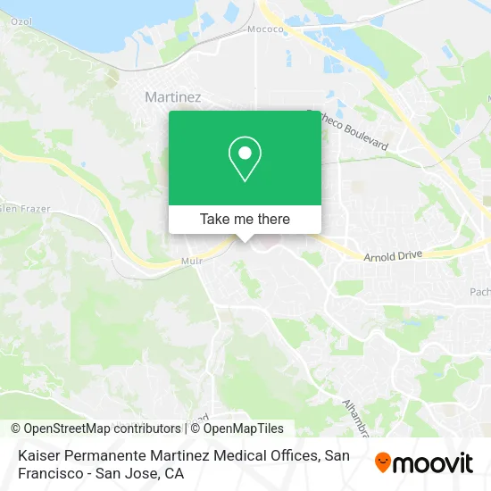 Mapa de Kaiser Permanente Martinez Medical Offices
