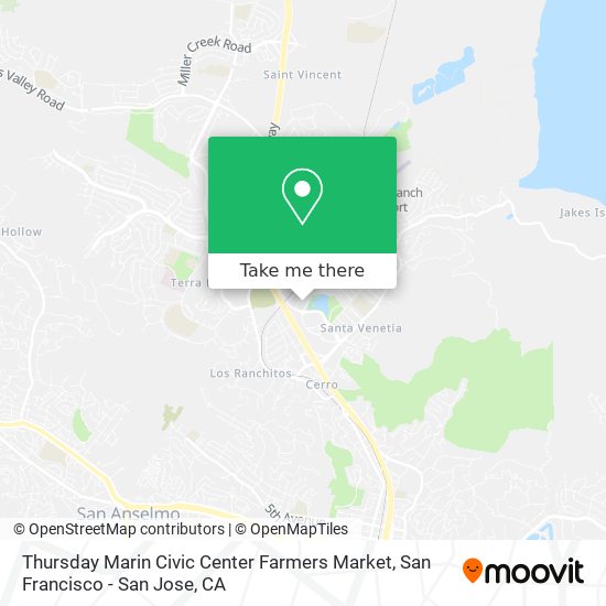 Thursday Marin Civic Center Farmers Market map