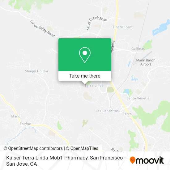 Kaiser Terra Linda Map How To Get To Kaiser Terra Linda Mob1 Pharmacy In San Rafael By Bus?