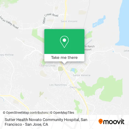 Sutter Health Novato Community Hospital map