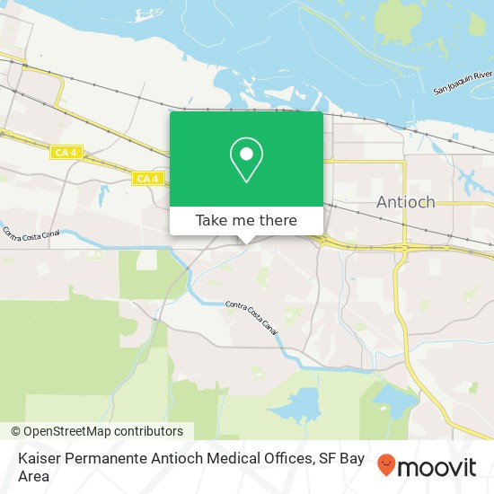 Kaiser Permanente Antioch Medical Offices map