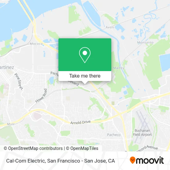 Cal-Com Electric map