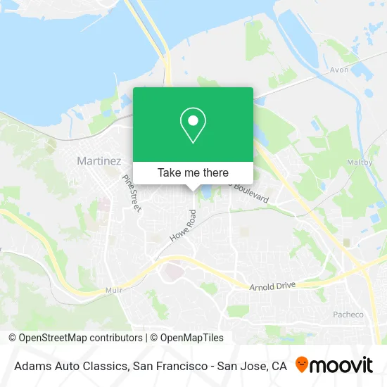 Adams Auto Classics map