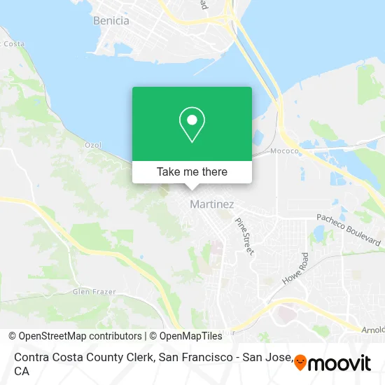 Contra Costa County Clerk map