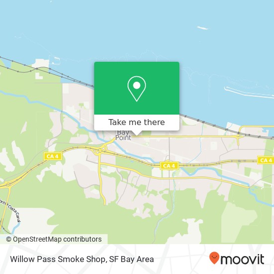 Mapa de Willow Pass Smoke Shop
