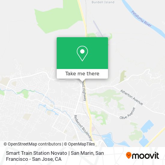 Mapa de Smart Train Station Novato | San Marin