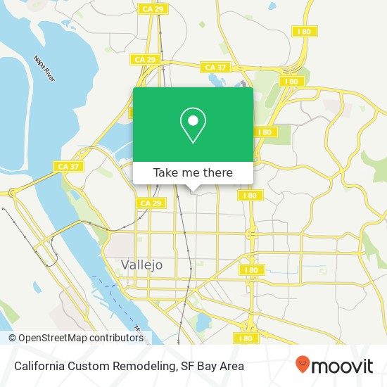 California Custom Remodeling map