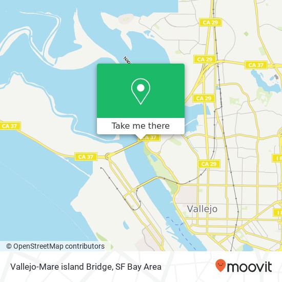 Vallejo-Mare island Bridge map