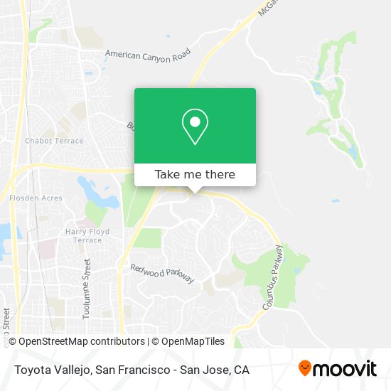 Toyota Vallejo map