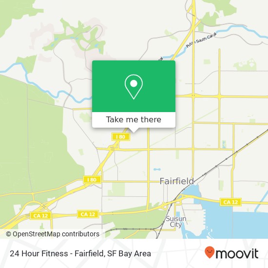 24 Hour Fitness - Fairfield map