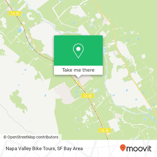Mapa de Napa Valley Bike Tours