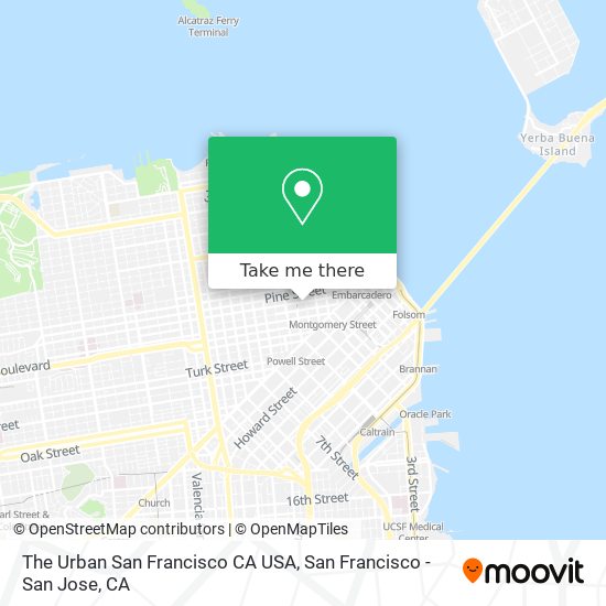Mapa de The Urban San Francisco CA USA