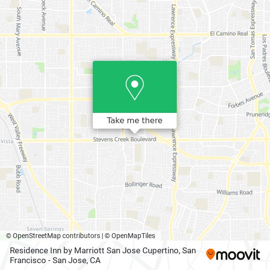 Mapa de Residence Inn by Marriott San Jose Cupertino