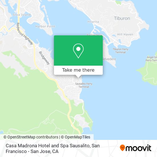 Casa Madrona Hotel and Spa Sausalito map