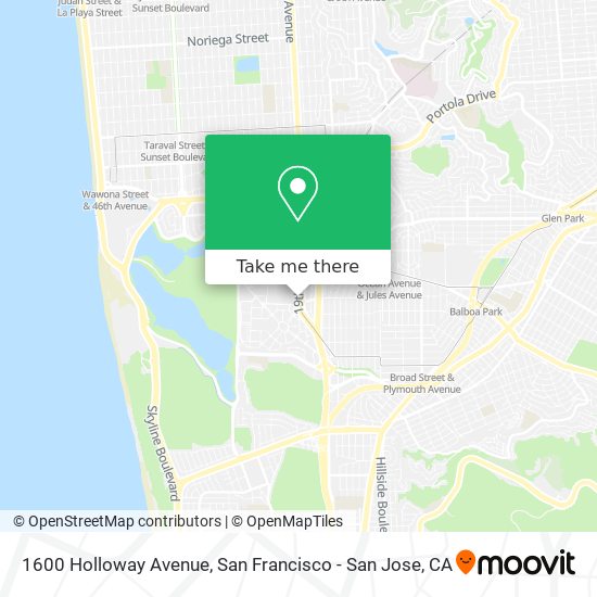 Mapa de 1600 Holloway Avenue