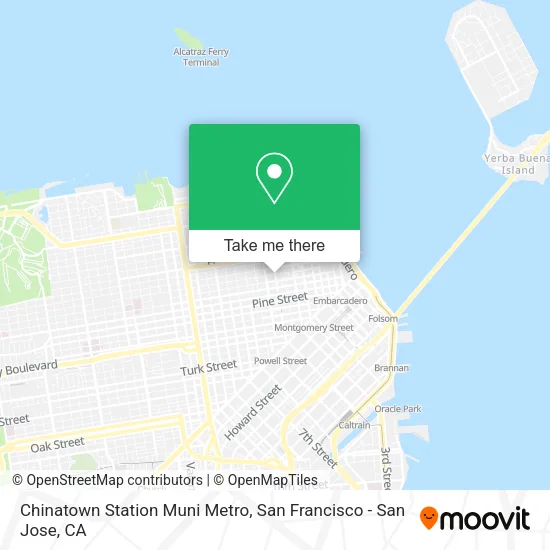 Chinatown Station Muni Metro map