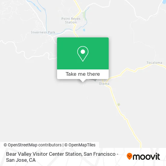 Bear Valley Visitor Center Station map