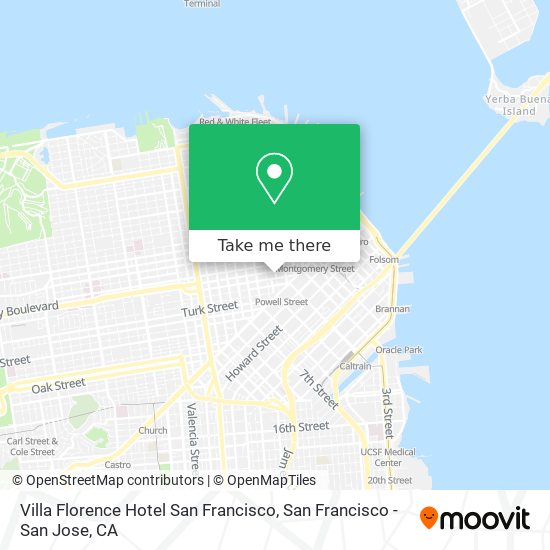 Villa Florence Hotel San Francisco map