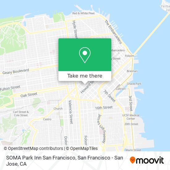 SOMA Park Inn San Francisco map