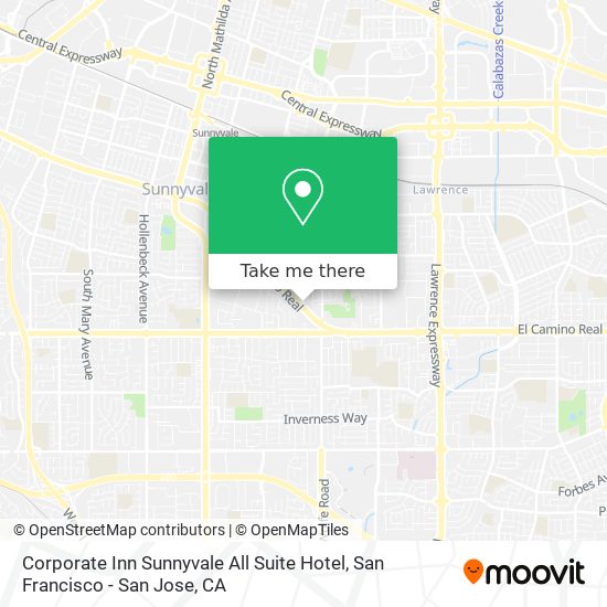 Corporate Inn Sunnyvale All Suite Hotel map