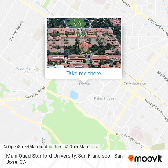 Main Quad Stanford University map