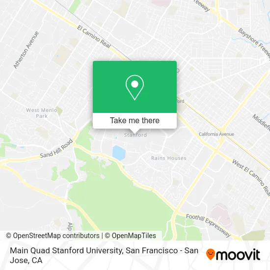 Mapa de Main Quad Stanford University