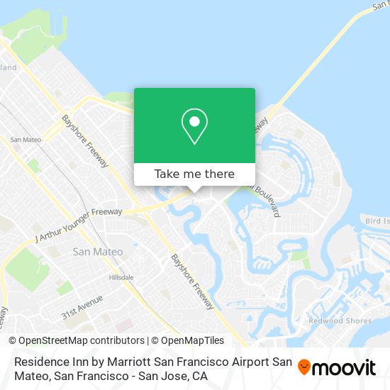 Residence Inn by Marriott San Francisco Airport San Mateo map