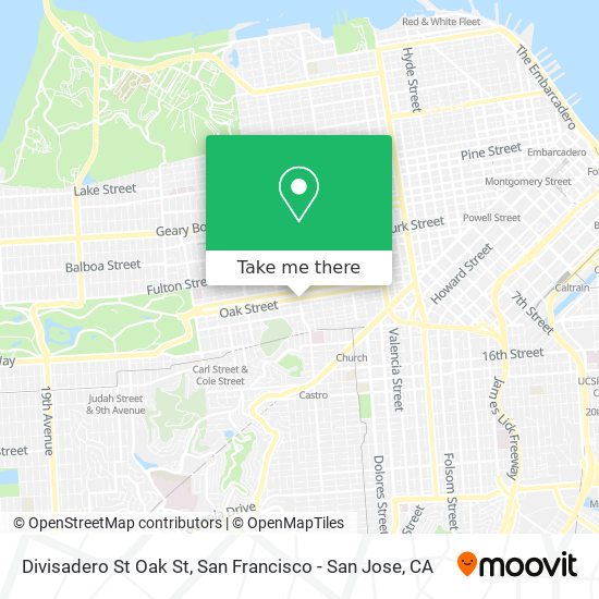 Divisadero St Oak St map