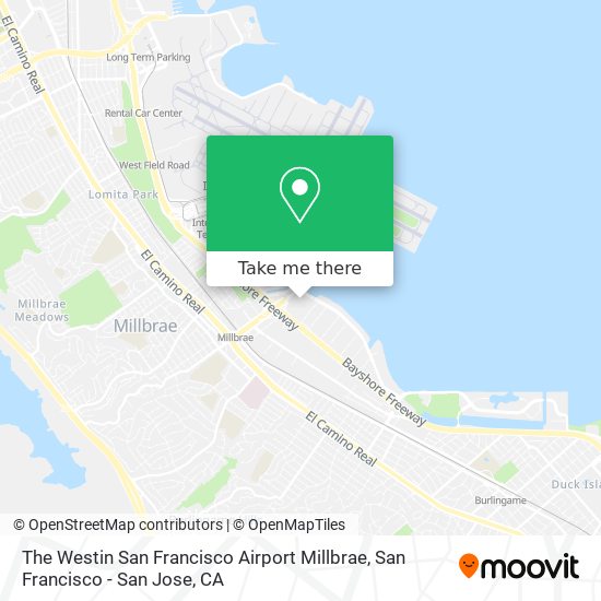 The Westin San Francisco Airport Millbrae map