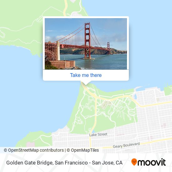 Golden Gate Bridge map