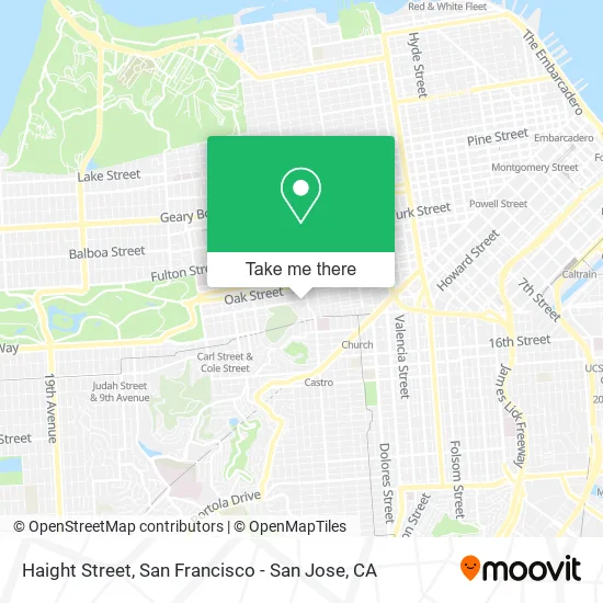 Haight Street map