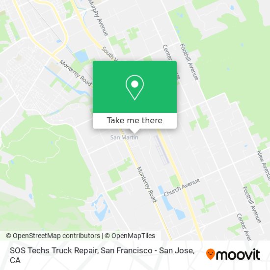 SOS Techs Truck Repair map