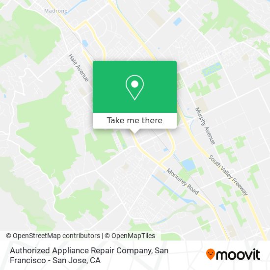 Authorized Appliance Repair Company map