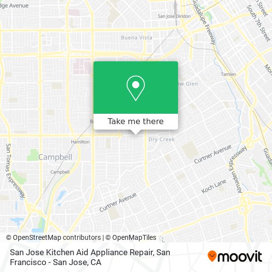 San Jose Kitchen Aid Appliance Repair map